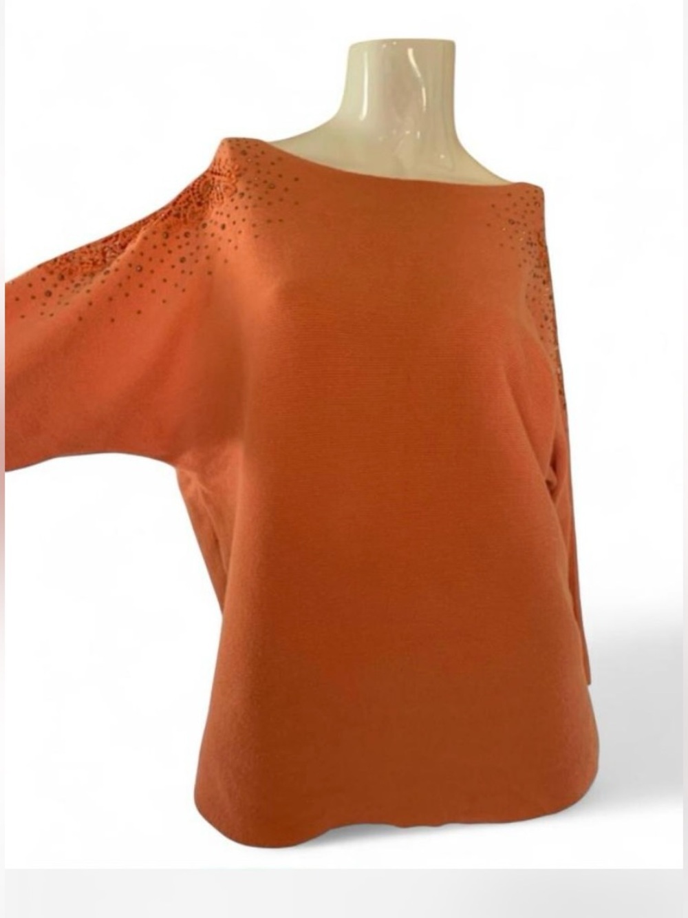 Vila Milano Orange Studded Sweater